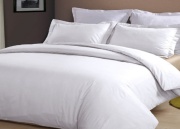 Chăn ga gối cao cấp dành cho khách sạn, vải T300 trắng trơn